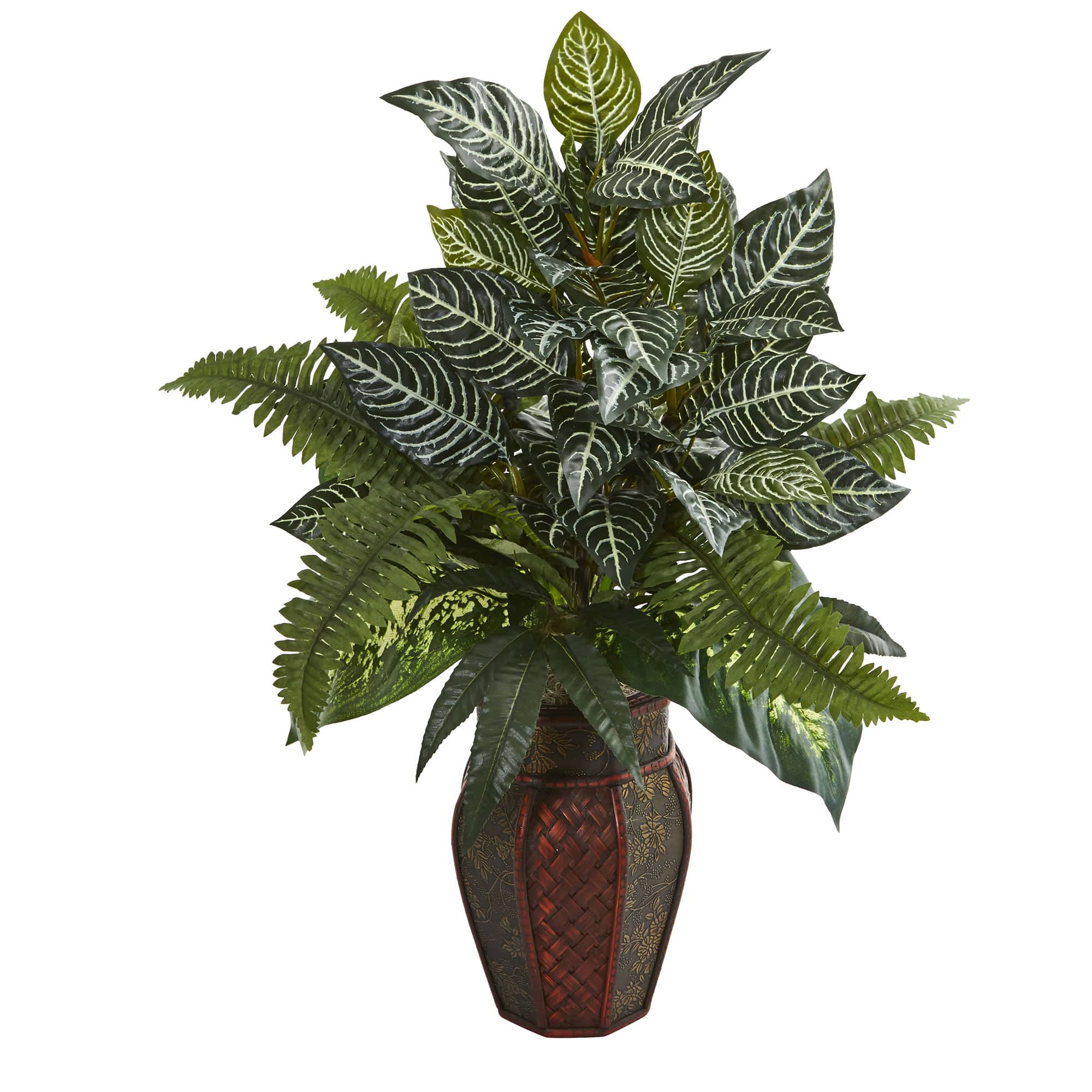2.5ft. Mixed Greens Plant in Brown Decorative Planter